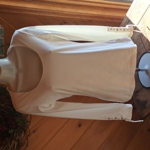 Women's Chaps Size M Laced Sleeve Top